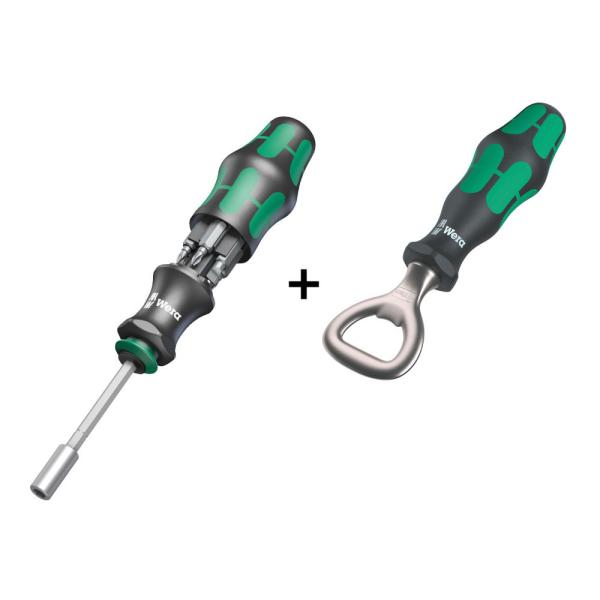 WERA ヴェラ コンパクト28ビットハンドルセット&amp;栓抜き Kraftform Kompakt28...
