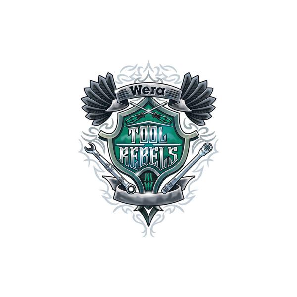 WERA ヴェラ ステッカー78x65 Tool Rebels Aufkleber 78x65mm ...