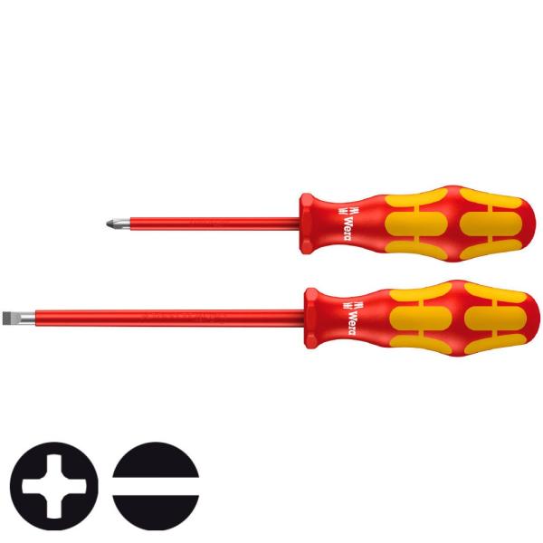 WERA ヴェラ 絶縁ドライバー プラス＆マイナス2本組 16055-1622100/2S (型番:...