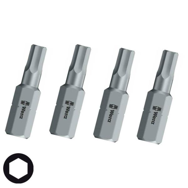 WERA ヴェラ 六角ビット 4本組 840/1Z-3-4-5-6/4S (型番:5000020)