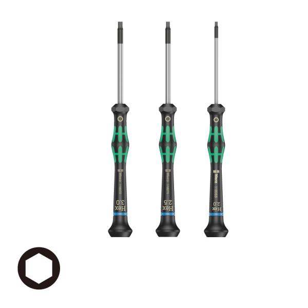 WERA ヴェラ 精密六角ドライバー 3本組 2054 2,2.5,3/S3  (型番:500013...