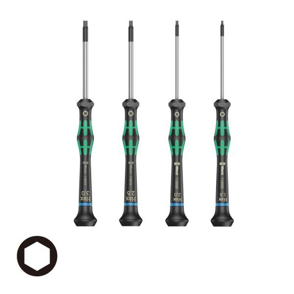 WERA ヴェラ 精密六角ドライバー 4本組 2054 1.5,2,2.5,3/S4  (型番:50...