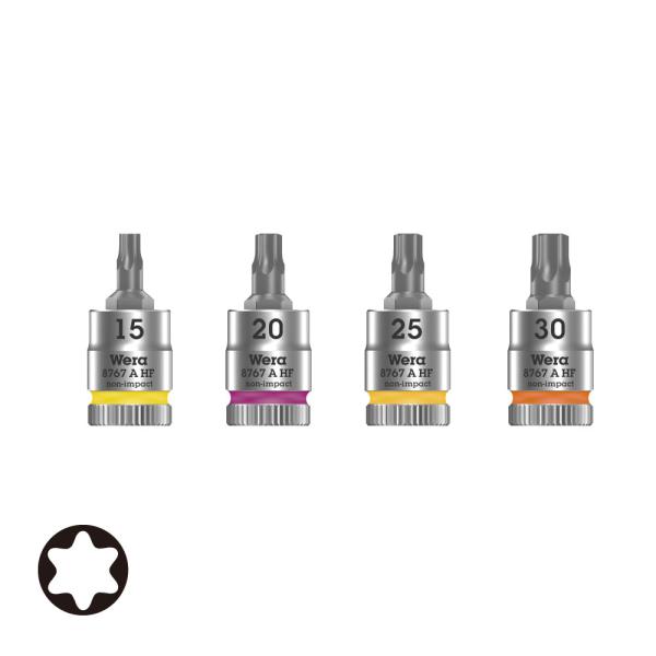 WERA ヴェラ 1/4dr トルクスホールディングファンクションソケット 4本組 8767 A H...