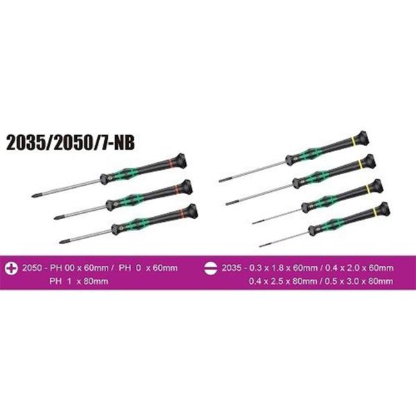 WERA ヴェラ 精密ドライバーセット 2035/2050/7-NB ラック/箱無し 2035/20...