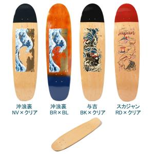 1000円OFFクーポン／ 漆塗り スケートボード デッキ 7.75 赤富士 舞妓 