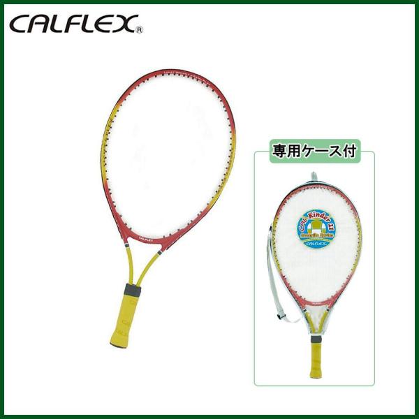 CALFLEX カルフレックス　硬式　キッズ用　テニスラケット　専用ケース付　レッド×イエロー　CA...