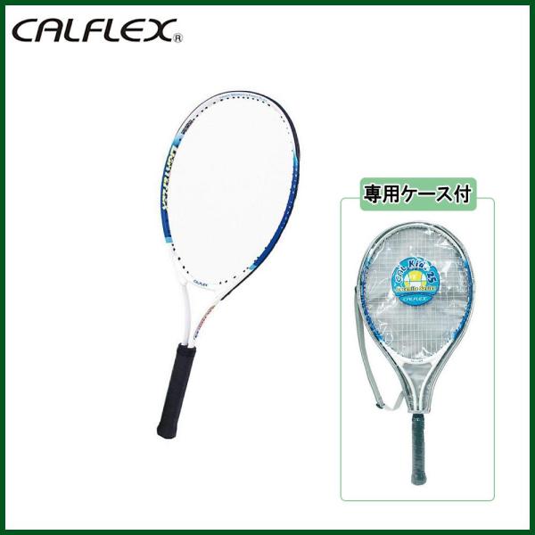 CALFLEX カルフレックス　硬式　ジュニア用　テニスラケット　専用ケース付　ホワイト×ブルー　C...