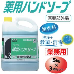 業務用 薬用ハンドソープ(A-3) 5kg×3本セット 250140｜prime-shoppers