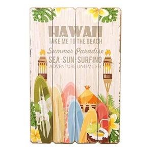 秋月貿易 ウッドボード HAWAII to the Beach W40×H60×D.2cm WB2008