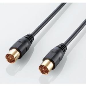 エレコム　AV-ATSS100BK　アンテナケーブル(ストレート-ストレート)