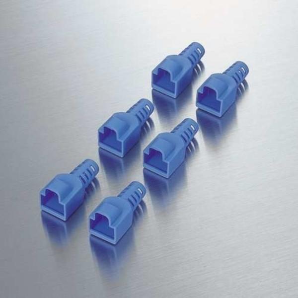 エレコム　コネクタ保護カバー 先付けタイプ/6個(ブルー) 　LD-EBBU6　LD-EBBU6　ア...