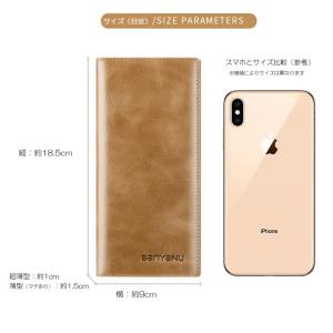 極薄1cm 軽量 本革 長財布 メンズ 超軽量...の詳細画像3