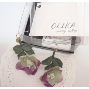 OLIKA オリカ アトリエ染花×OLIKA コラボレーション 紫陽花ピアス｜primeise2