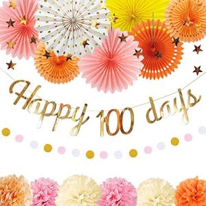 100日祝い 飾り 女の子 誕生日 飾り付け ペーパー ファン フラワー セット お食い初め 飾り ハーフバースデー パーティー デコレーション