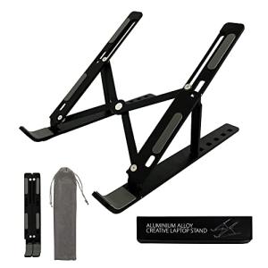 OMNISAFE ノートパソコンスタンド pcスタンド 高度調節可能 ポータブル アルミ合金 多用途 折りたたみ式 軽量 人間工学設計 放熱性