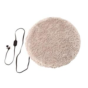 コイズミ ホットクッション USB給電 直径 43cm グレー KDM-0512U/H