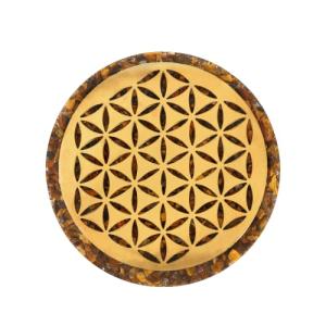 wave the stone オルゴナイト フラワーオブライフ 浄化 インテリア コースター 健康 絆 直径：約9cm