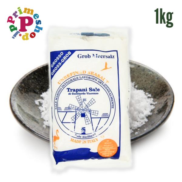[シチリア島の海塩] Sale Marino Grosso トラパ二の海塩 1Kg（粗粒）トラパニサ...