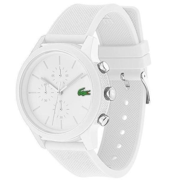 ラコステ メンズ 男性用 クロノグラフ ホワイト 白い シリコンベルト 2010974 腕時計 記念...