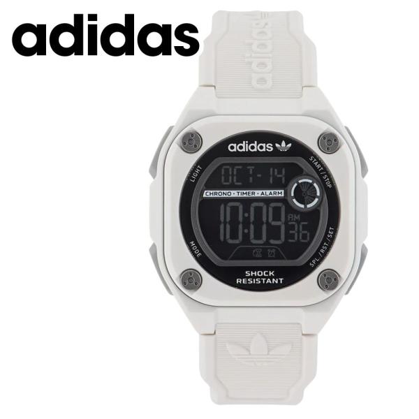 アディダス 腕時計 メンズ デジタル 防水 ブラック ホワイト 樹脂バンド おしゃれ 誕生日 プレゼ...