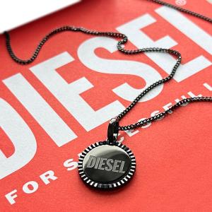 DIESEL（ディーゼル） ネックレス ブランド ダブルリング シルバー