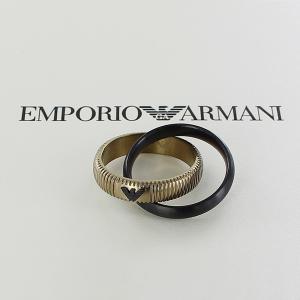 EMPORIO ARMANI◇リング/--/22号/ブラック/メンズ : セカンド