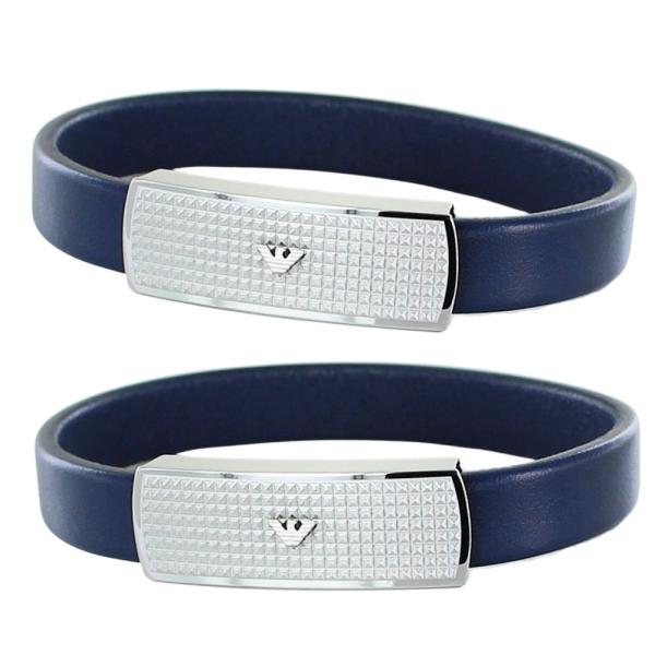 ペアブレスレット 大人 ブランド レザー メンズ レディース エンポリオアルマーニ ペアギフト 誕生...