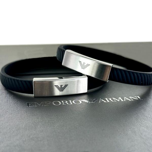 ペアブレスレット 大人 ブランド ラバー メンズ レディース エンポリオアルマーニ ペアギフト 誕生...