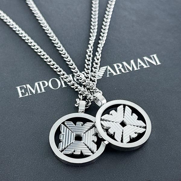 ペアネックレス ステンレス 大人 ブランド メンズ レディース エンポリオアルマーニ 彼氏 彼女 誕...