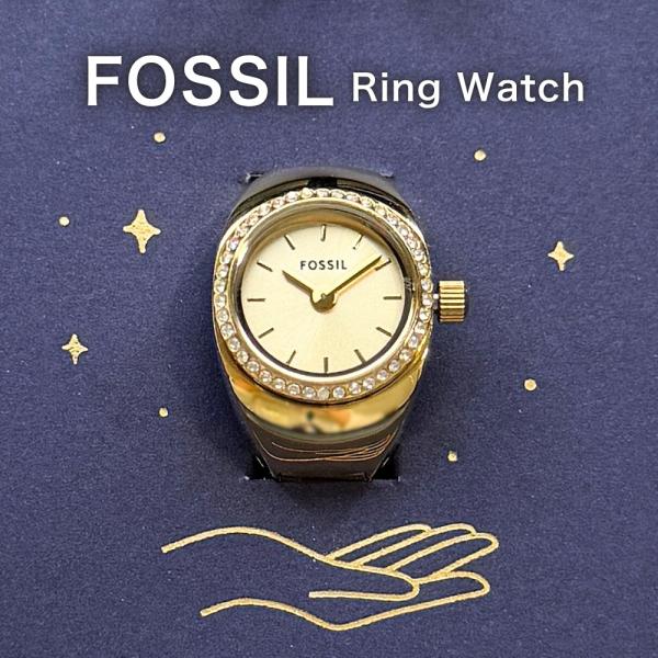 フォッシル リングウォッチ レディース おしゃれ 可愛い 指時計 指輪型 伸縮バンド  爆買 成人 ...