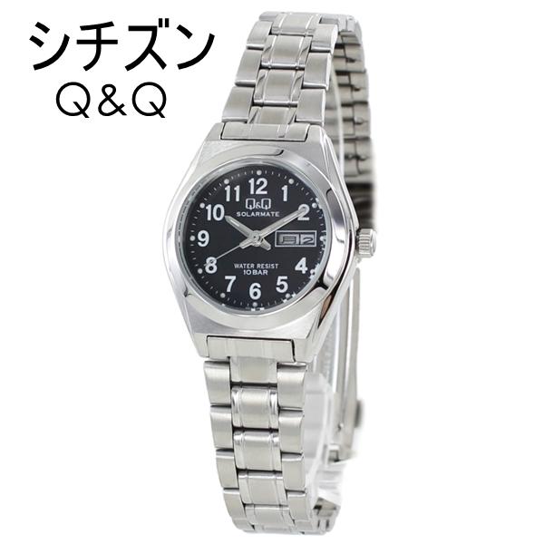 ソーラー腕時計レディース シンプル シチズン時計 Q&amp;Q 日本製 軽い 見やすい 社会人 通勤 仕事...
