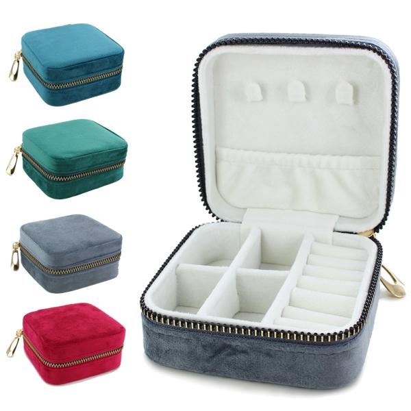 アクセサリーケース 四角 携帯用 アクセサリーポーチ 小さい かわいい 女性 誕生日  爆買 成人 ...