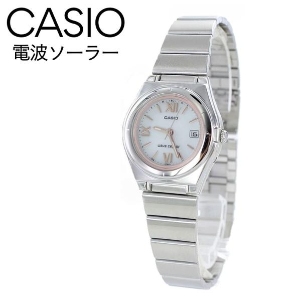 電波ソーラー 電池交換不要 カシオ レディース 腕時計 手表 国内正規品 ウェーブセプター アナログ...