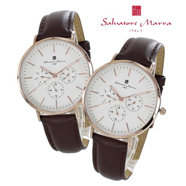 ペアウォッチ サルバトーレマーラ 腕時計 メンズ レディース 時計 アナログ 日付 カレンダー 国内...