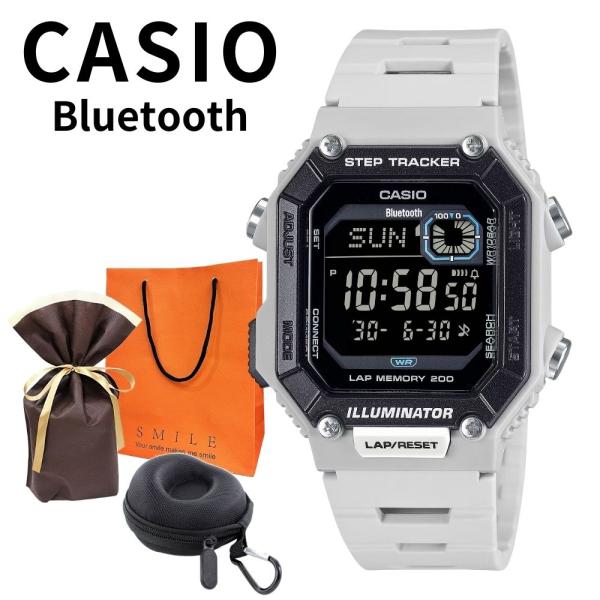 ラッピング済 ギフトセット 正規品 カシオ 腕時計メンズ デジタル 男女兼用 歩数計 モバイルリンク...