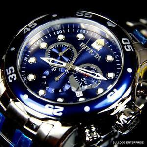 おしゃれ 腕時計 インビクタ インヴィクタ Invicta pro Diver Buceo Azul Plata Tono Acero Banda Crongrafo 48mm Reloj Nuevo