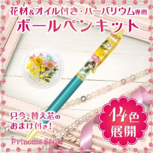 ハーバリウムボールペン 手作り ペン キット 花材 ミネラルオイル 予備の替え芯付き