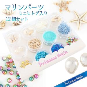 マリン パーツ ミニヒトデ入り レジン 材料 12種類セット｜Princess-style ヤフー店