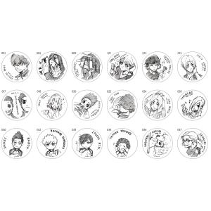 あたり付き缶バッジくじ第1弾  バラ ブラインド販売 グッズ