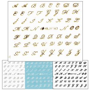 ネイル シール イニシャル ネイルシール いつもこの値段 3D ステッカー アルファベット