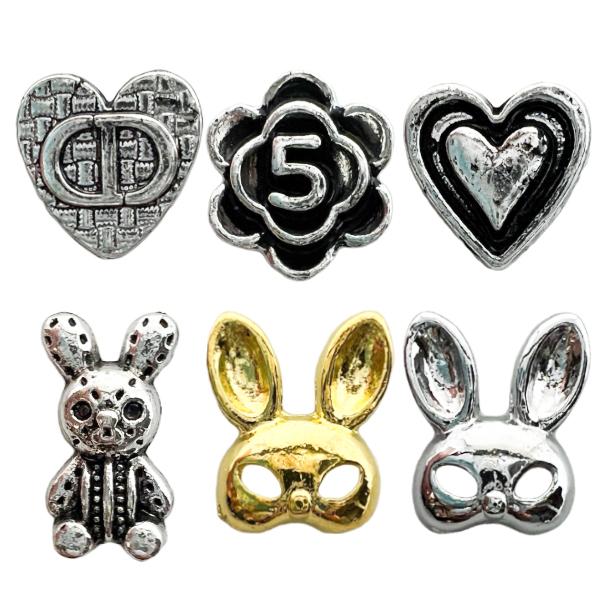 4個入り CD 仮面 ウサギ うさぎ 5番 No.5 香水 Ｃマーク メタルパーツ 大きい ビッグサ...