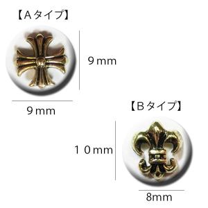 ネイル クロス メタルパーツ 5個入り クロム...の詳細画像2