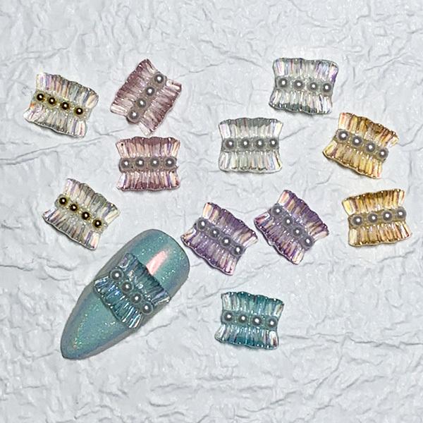 オーロラパーツ プラパーツ PVCカラー オーロラ パーツ フリル ネイル フリルパーツ