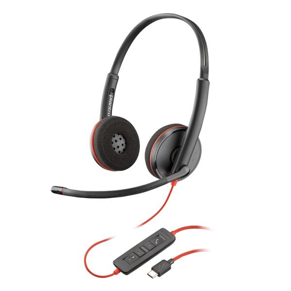[バルク品]Poly BLACKWIRE 3220 ヘッドセット USB-C接続 有線 両耳用 ノイ...