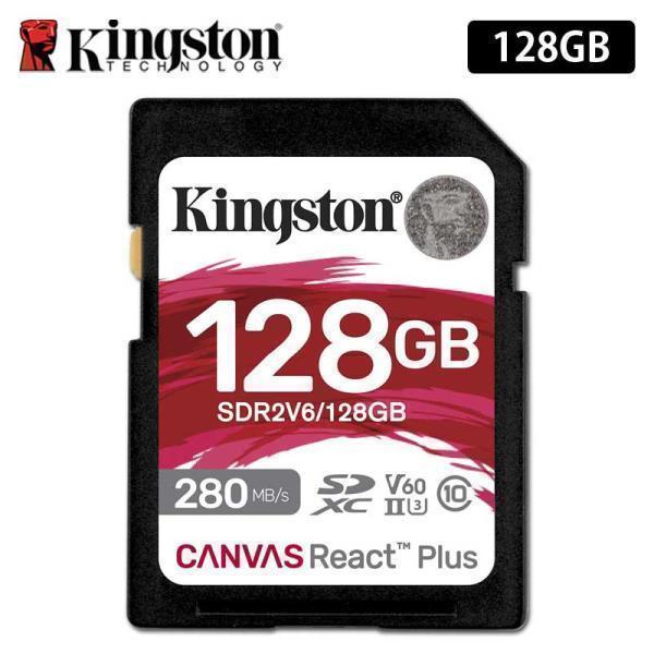 キングストン SDカード 128GB Canvas React Plus V60 SDメモリカード ...