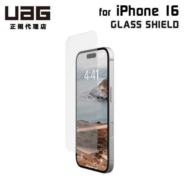 （在庫限り）UAG iPhone 16用 ガラススクリーンシールド UAG-IPH24MB-SP 6...