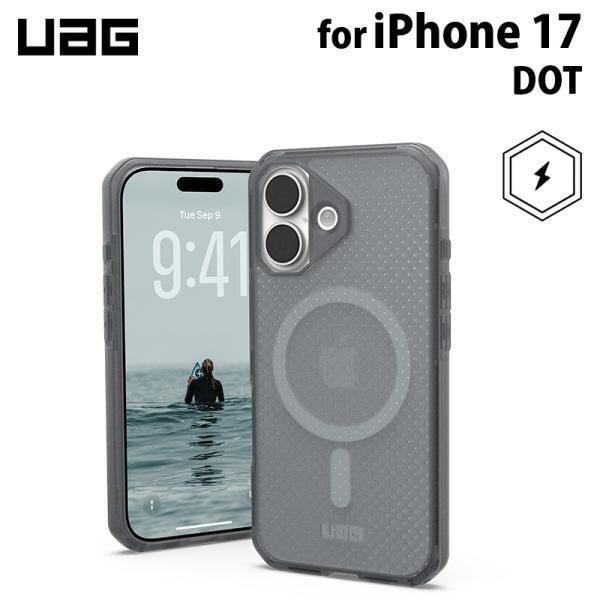 UAG iPhone 17用 MagSafe対応ケース DOT アッシュ 耐衝撃 ドットパターン U...