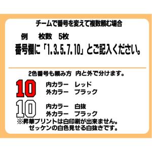 野球 前番号 2色 ゼッケン (少年用) 昇華...の詳細画像4