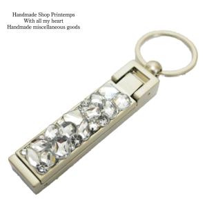 バッグハンガー   ビジューストーン 2WAY スマホ スタンド