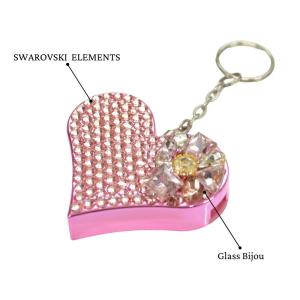 防犯ブザー ハート型 SWAROVSKI ビジ...の詳細画像2